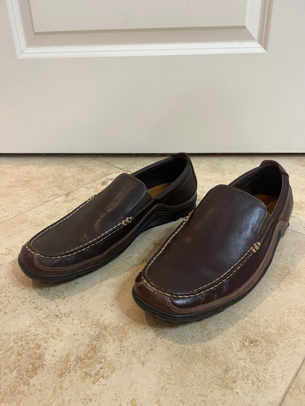 Cole Haan Men's Classic Slip-On Leather Loafers - Brown